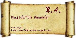Majláth Amadé névjegykártya